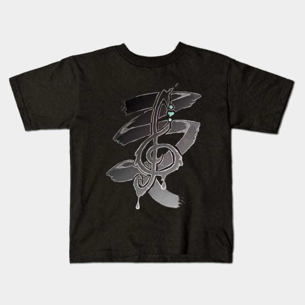 Treble-clef Music Shirt Kids T-Shirt by TJsDream